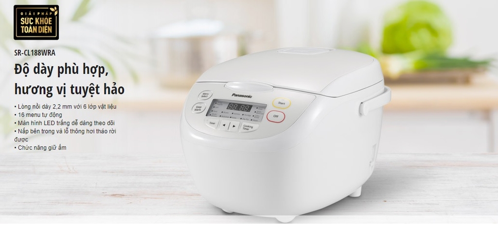 Nồi cơm điện Panasonic CR-CL188WRA