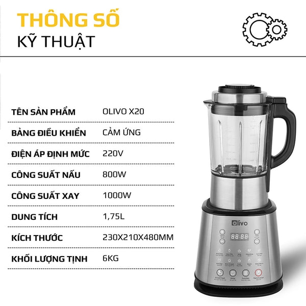 Máy làm sữa hạt Olivo X20