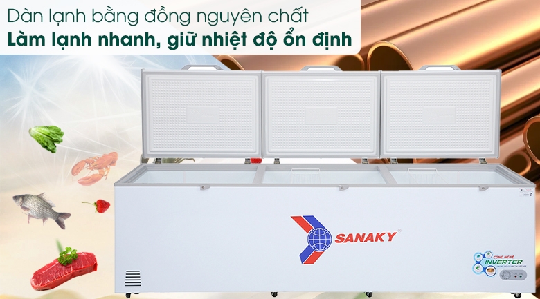 Tủ đông Sanaky Inverter 1143.5 lít VH-1399HY3