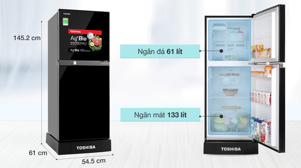 Tủ lạnh Toshiba Inverter 194 lít GR-A25VM(UKG1)
