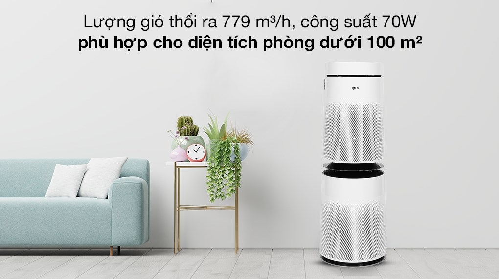 Máy lọc không khí 2 tầng LG PuriCare AS10GDWH0.ABAE 70W