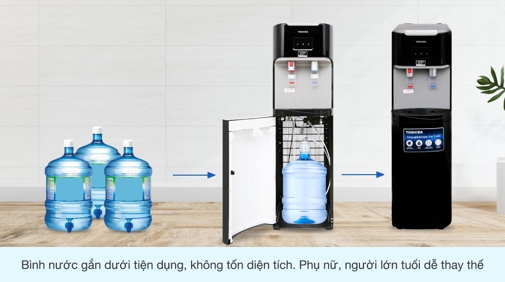 Cây nước nóng lạnh Toshiba RWF-W1669BV(K1) 650W