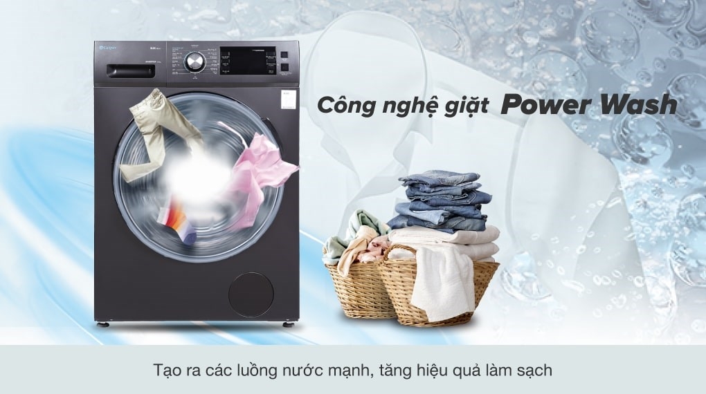 [Chân đế máy giặt] - Máy giặt Casper Inverter 8.5 kg WF-85I140BGB