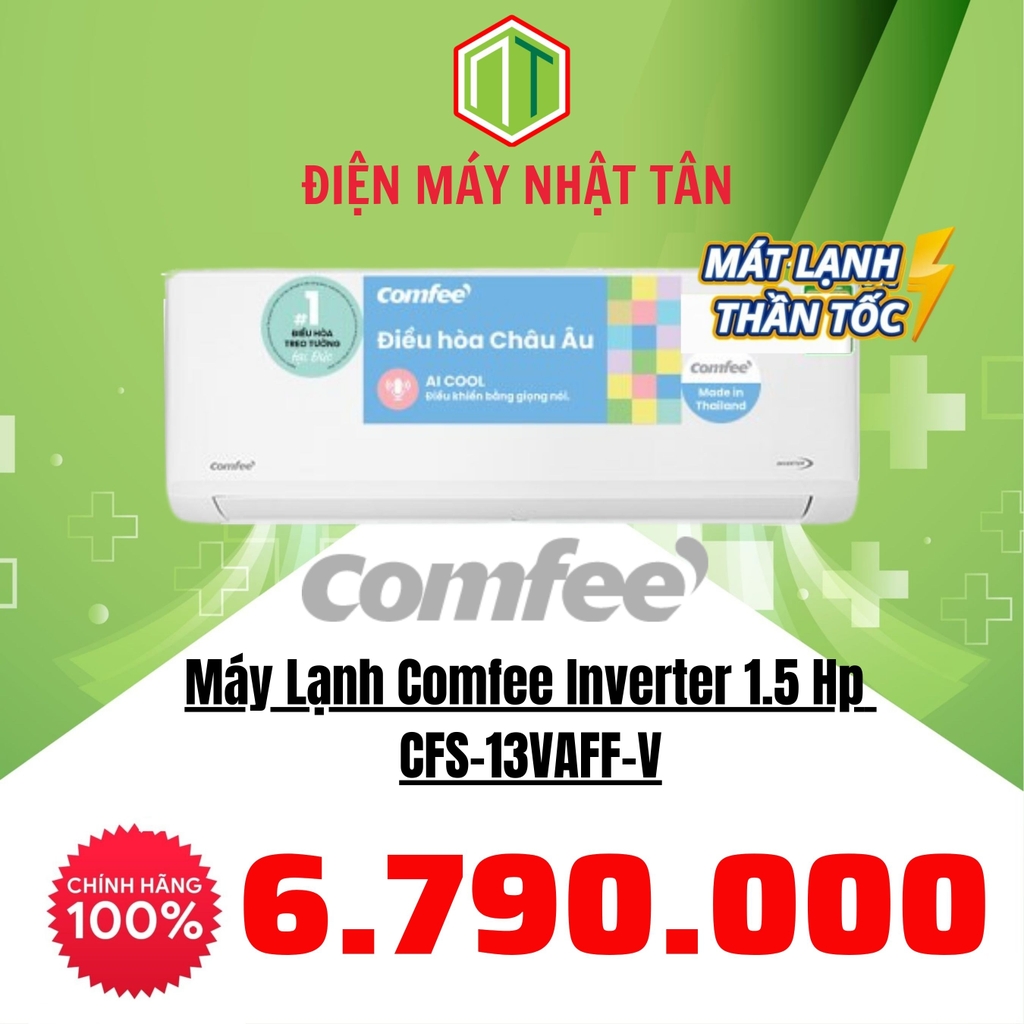 Máy Lạnh Comfee  Inverter 1.5 Hp 12.000BTU CFS-13VAFF-V