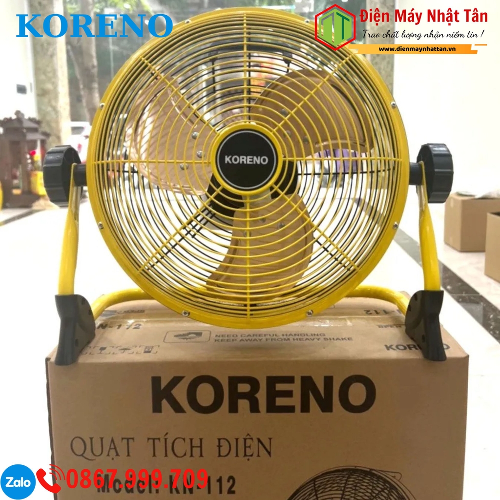 Quạt sạc tích điện lưu điện Koreno KN-114