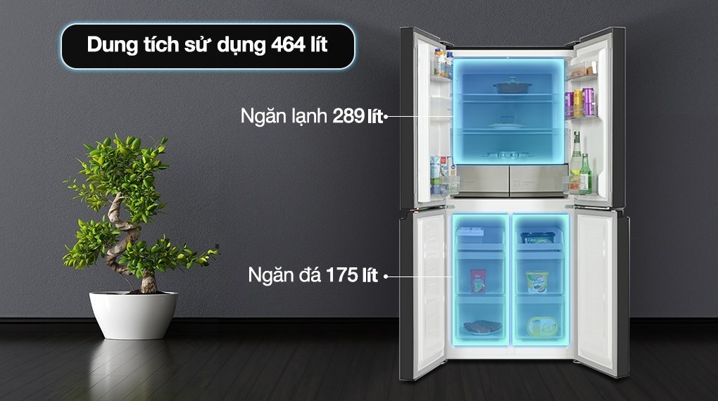 Tủ lạnh Hitachi Inverter 464 lít Multi Door HR4N7520DSWDXVN