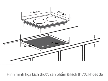 Bếp đôi từ Junger NKD-22+ 3400W NK Thái Lan