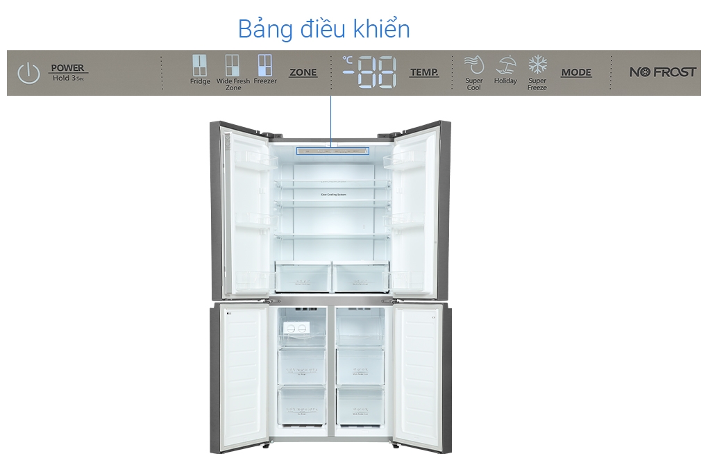 Tủ Lạnh 4 cửa Casper Inverter 462 Lít RM-520VT