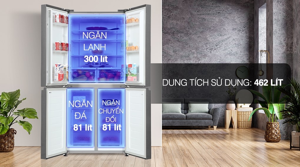 Tủ Lạnh 4 cửa Casper Inverter 462 Lít RM-520VT
