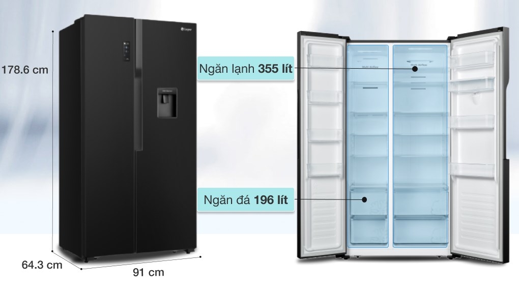 Tủ lạnh Casper Inverter 551 lít RS 575VBW