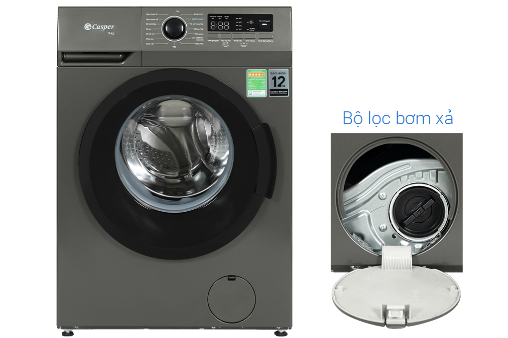 Máy giặt Casper Inverter 9 kg WF-9VG1 - Mới 2023