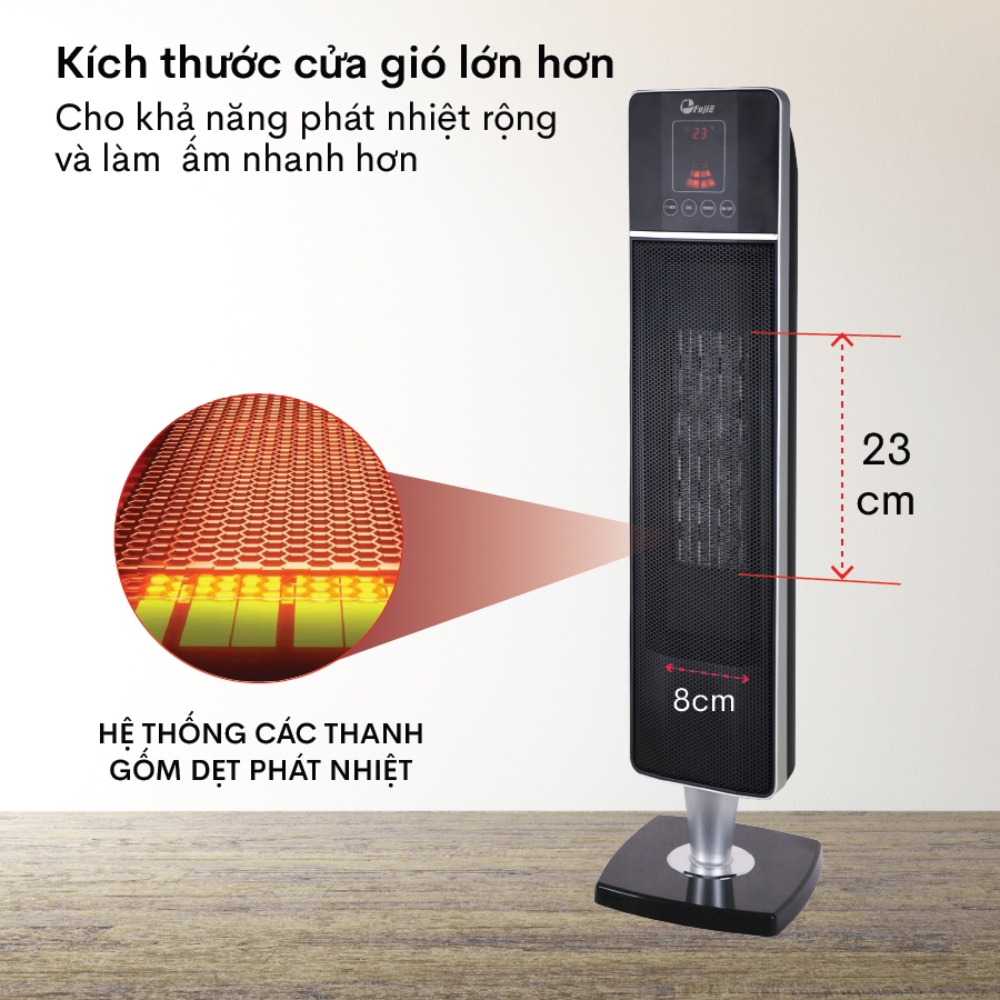 Quạt Sưởi Ceramic Để Sàn FujiE CH-2000