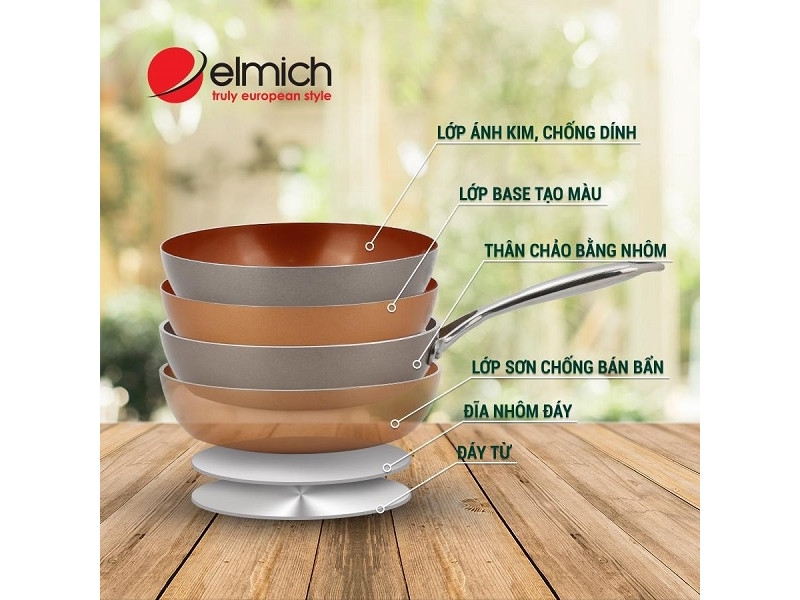 Chảo chống dính cao cấp Elmich EL 1139 Royal Deluxe Plus 24cm