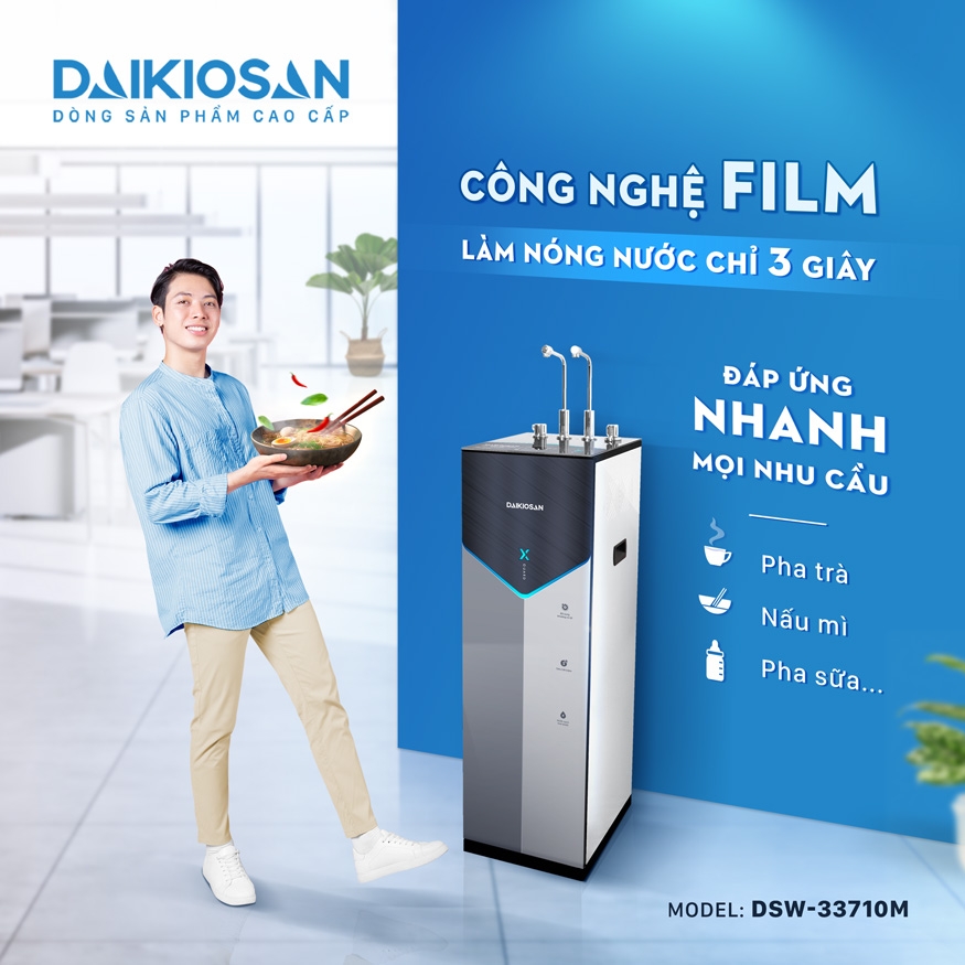 Máy lọc nước X-Guard RO nóng nguội lạnh in 3D Daikiosan DSW-33710M