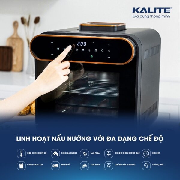 Nồi chiên không dầu hơi nước Kalite 15 lít STEAM PRO