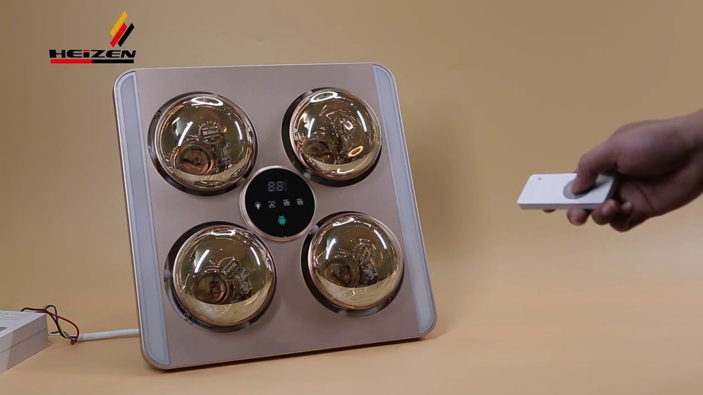 Đèn sưởi âm trần 4 bóng có điều khiển – HE9