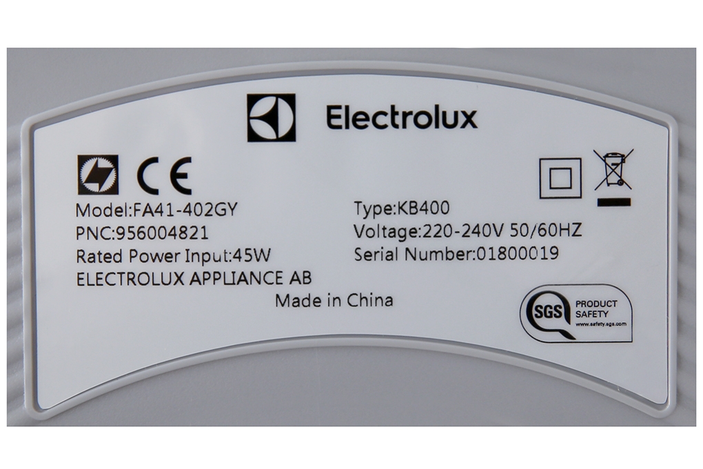 Máy lọc không khí Electrolux FA41-402GY 45W