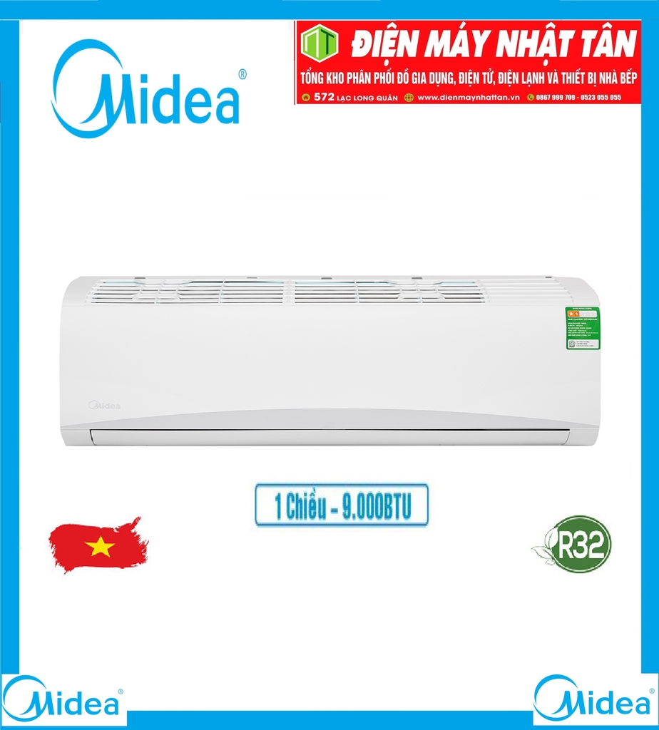 Điều hòa Midea 9000 BTU 1 chiều MSAFA-10CRN8