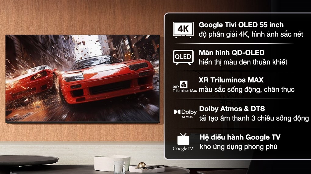 Google Tivi Sony OLED BRAVIA 8 II 4K 55 inch K-55XR80M2