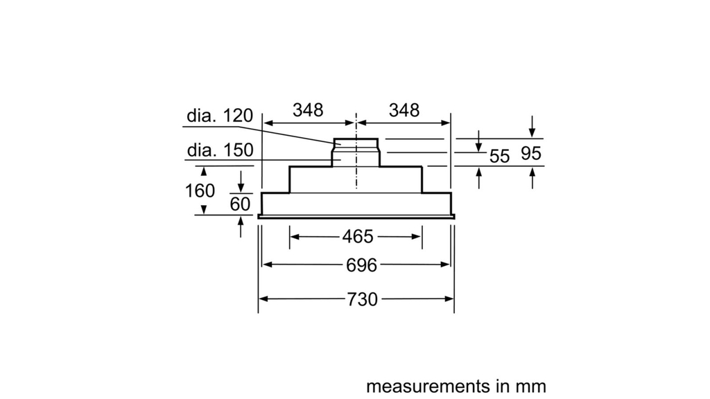 Máy hút mùi âm tủ Bosch HMH.DHL 755BL