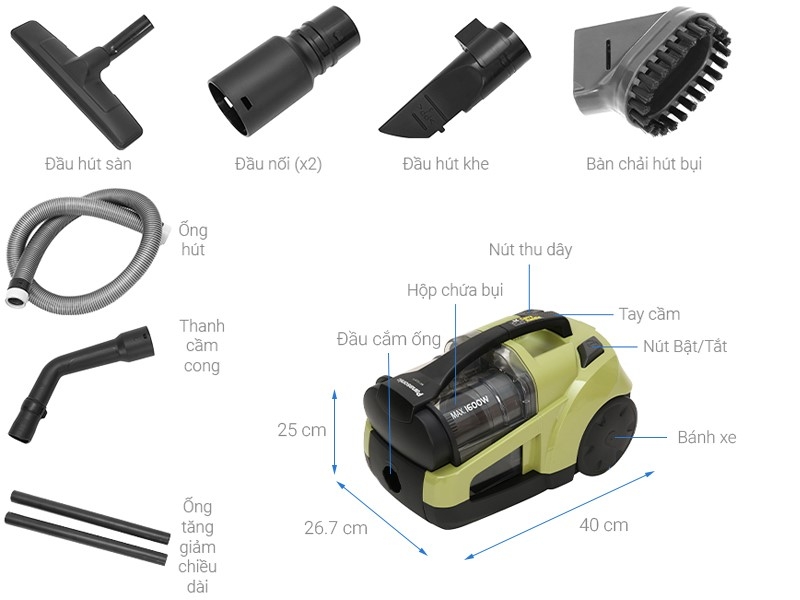Máy hút bụi Panasonic MC-CL571GN49