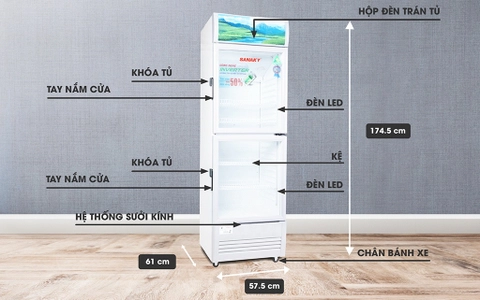 Tủ mát sanaky VH-308W3L  240 Lít, 2 cánh trên dưới