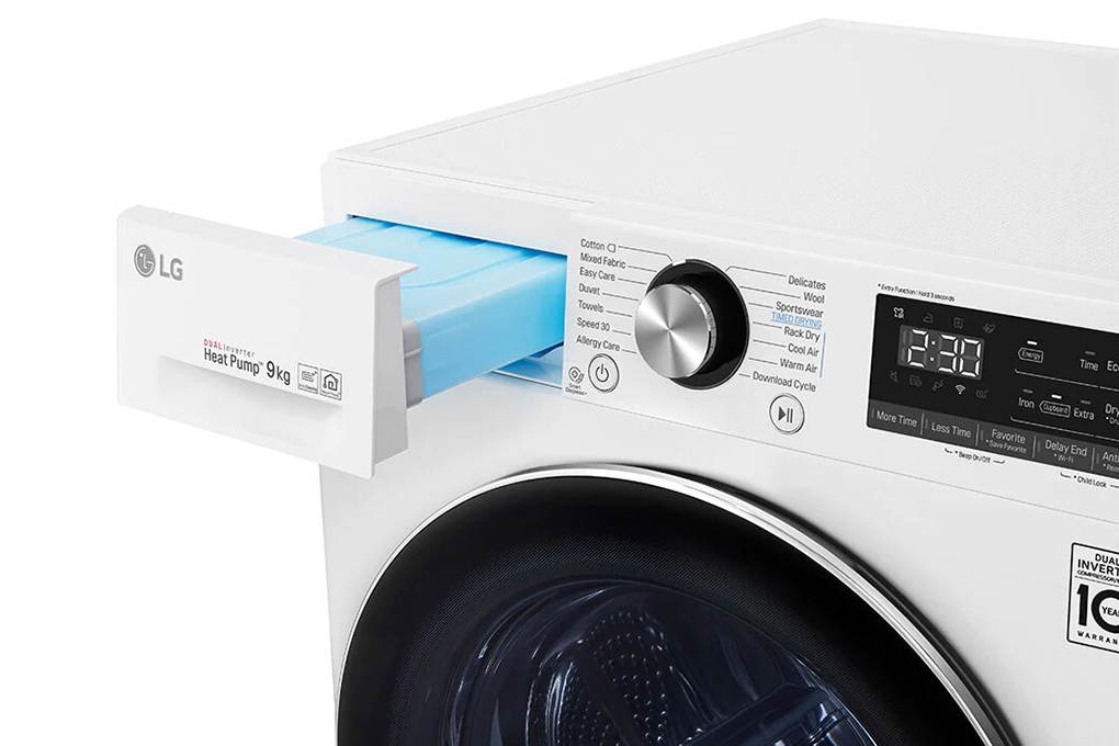Máy sấy bơm nhiệt LG 9 Kg DVHP09W