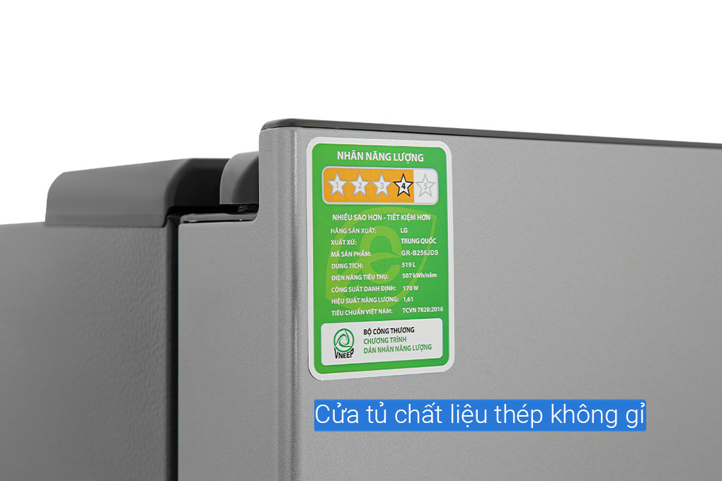 Tủ lạnh LG Inverter 519 lít Side By Side GR-B256JDS