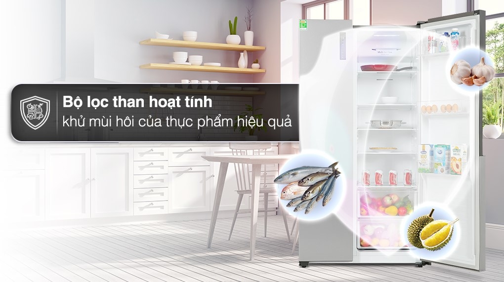 Tủ lạnh LG Inverter 519 lít Side By Side GR-B256JDS