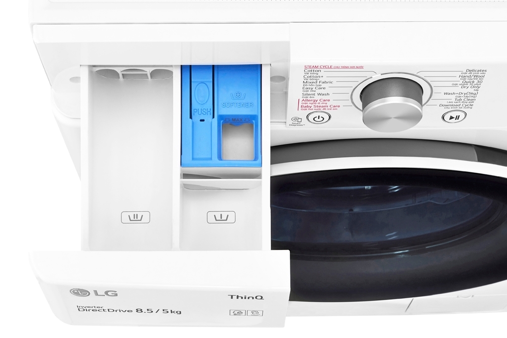 Máy Giặt Sấy LG Inverter 15Kg + Sấy 8Kg F2515RTGW