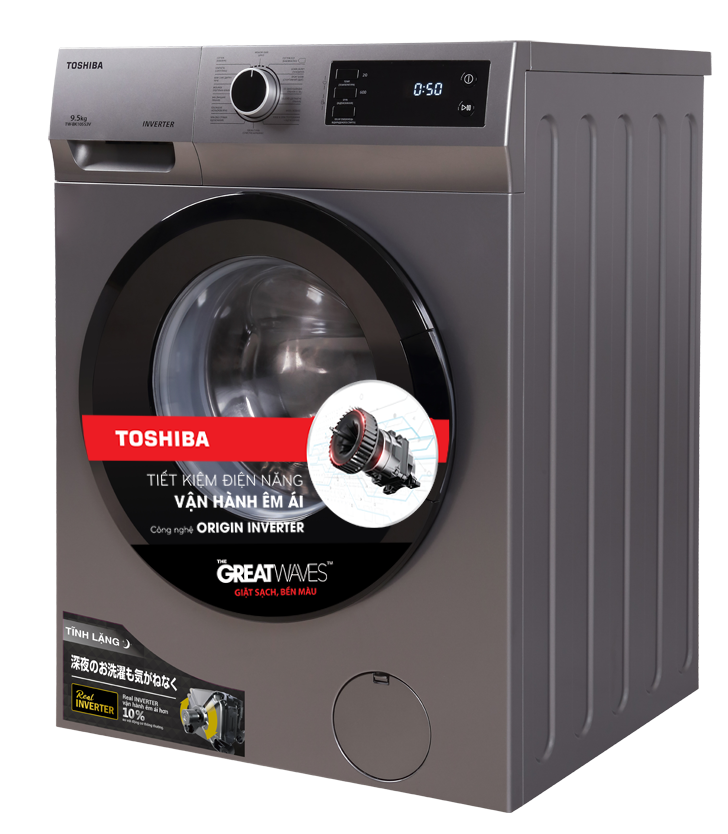 Máy giặt lồng ngang Toshiba Inverter 9.5Kg TW-BK105S3V(SK)