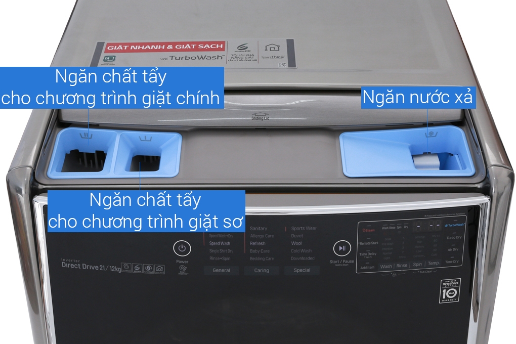 Máy giặt sấy LG Inverter giặt 21 kg - sấy 12 kg F2721HTTV