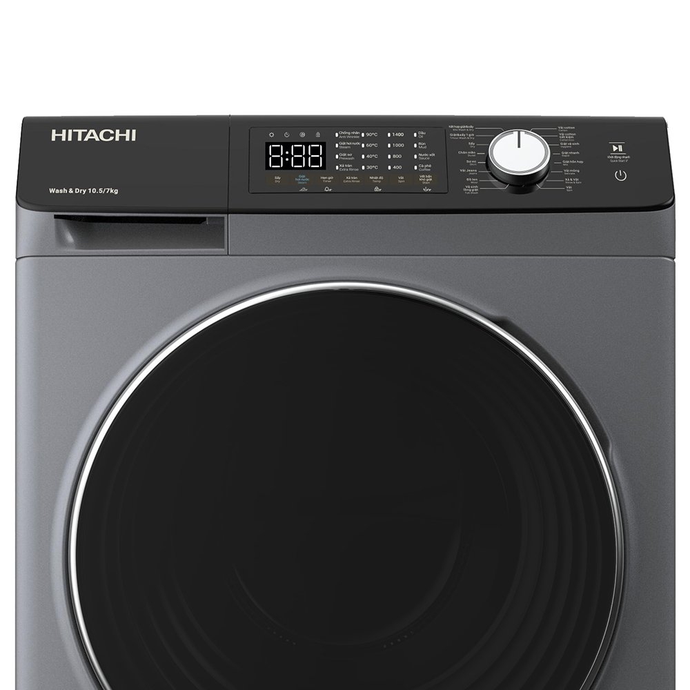 Máy giặt lồng ngang Hitachi Inverter 10.5Kg sấy 7Kg BD-D1054HVOS