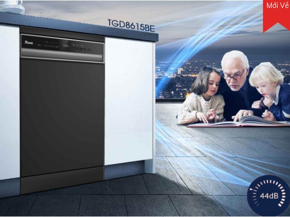 Máy rửa chén bát Texgio TGD8615BE - 15 bộ (Độc lập/bán âm tủ)