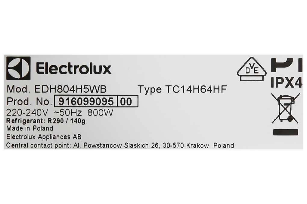 Máy sấy bơm nhiệt Electrolux UltimateCare 8 kg EDH804H5WB