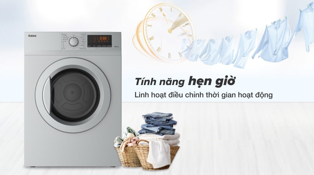 Máy sấy thông hơi Galanz 8 kg DV-80T5C(S)