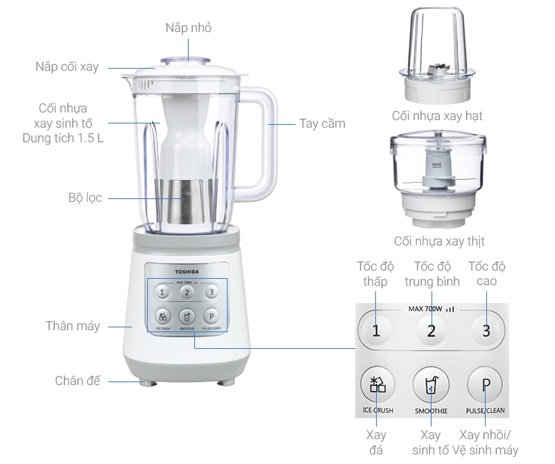 Máy xay sinh tố Toshiba BL70PR2NV