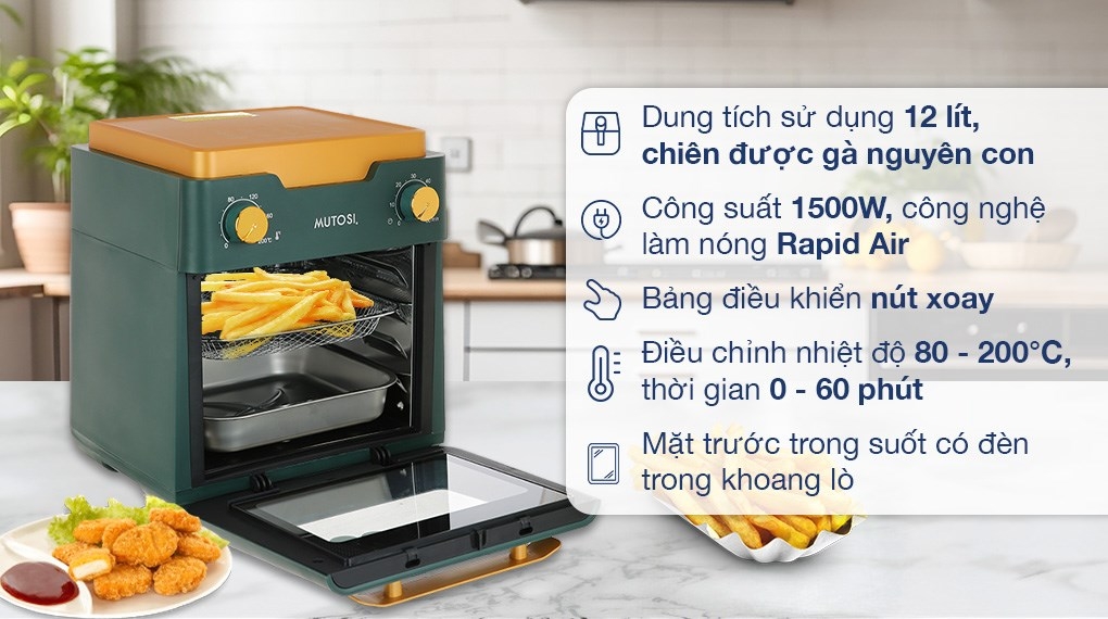 Nồi chiên không dầu MUTOSI MF-98C