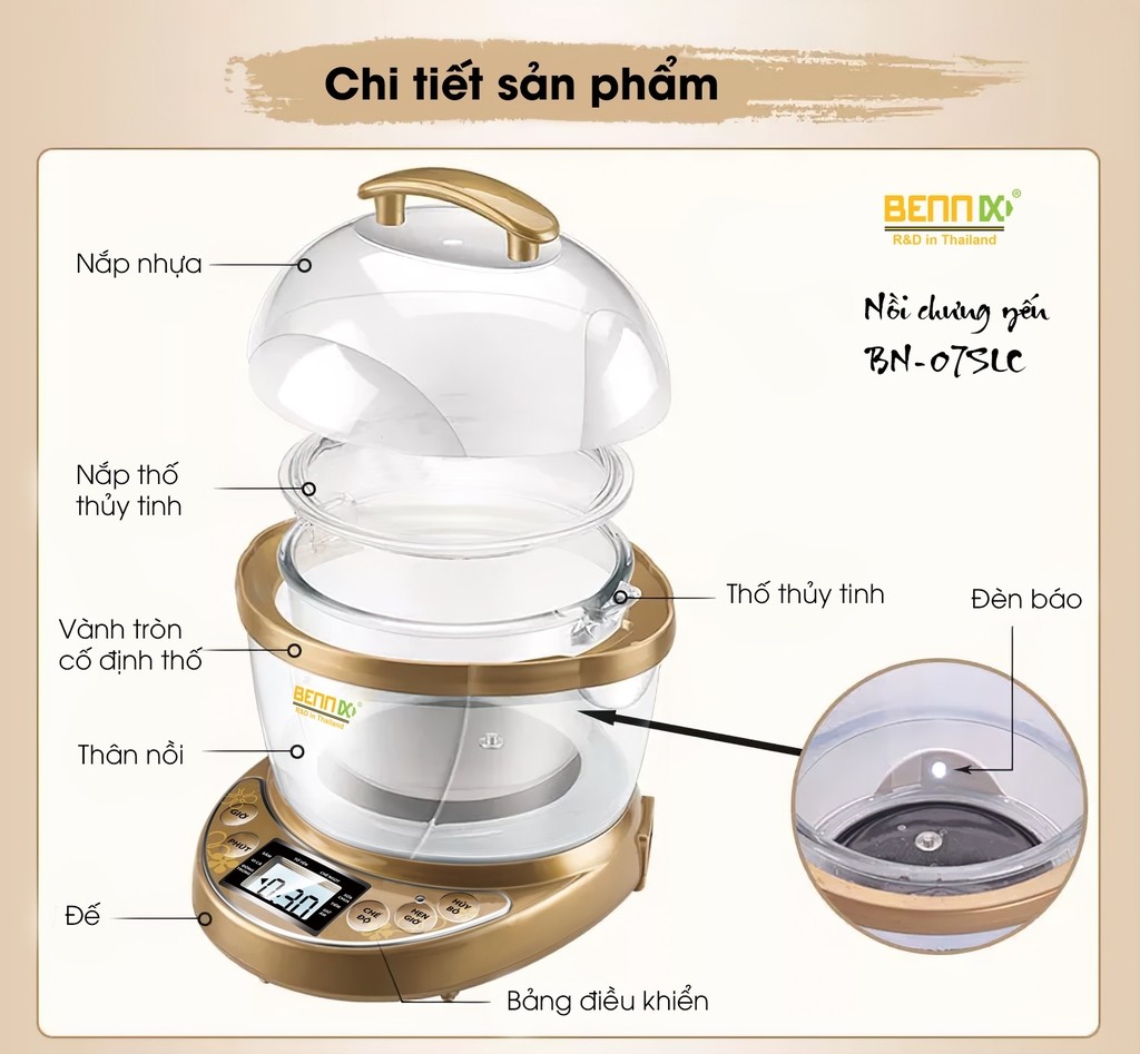 Nồi chưng yến Bennix BN07SLC - 700ml