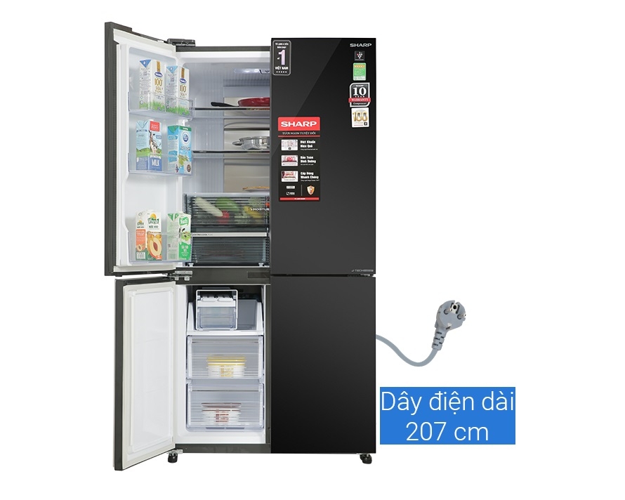 Tủ lạnh Sharp Inverter 572 lít Multi Door SJ-FXP640VG-BK