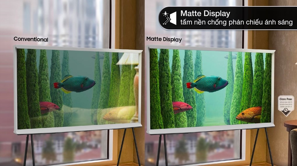 Smart Tivi Kiểu Chữ I Có Chân The Serif QLED Samsung 4K 65 inch QA65LS01BA