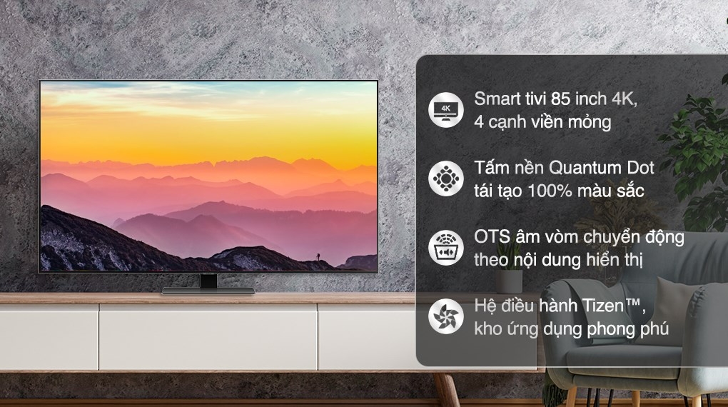 Smart Tivi QLED 4K 85 inch Samsung QA85Q80BA