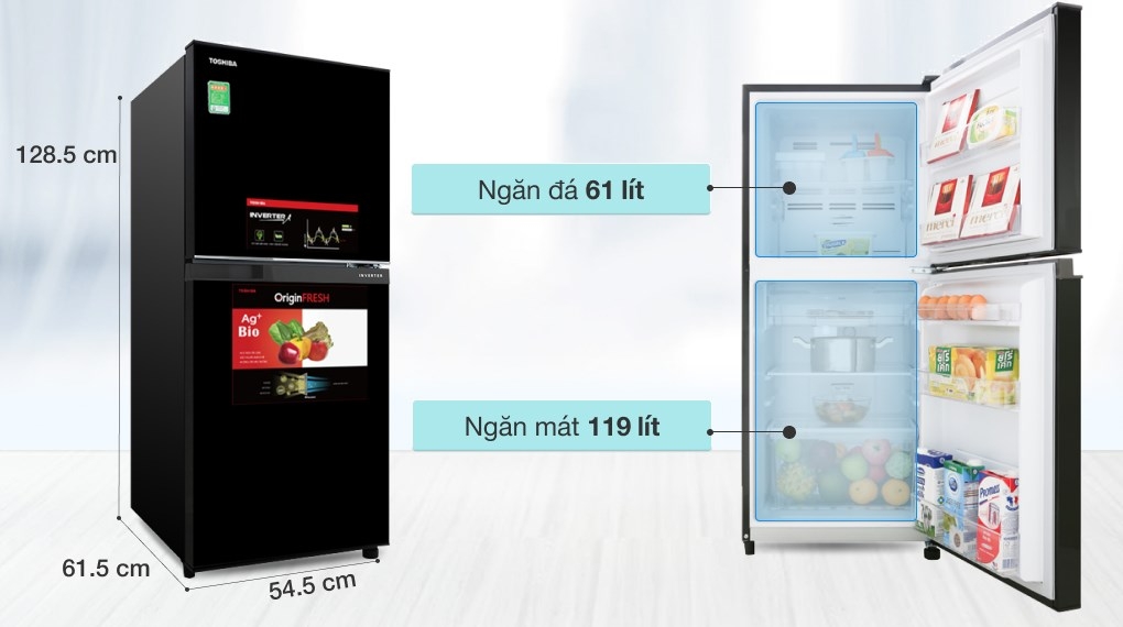 Tủ lạnh Toshiba 180 lít GR-B22VU UKG