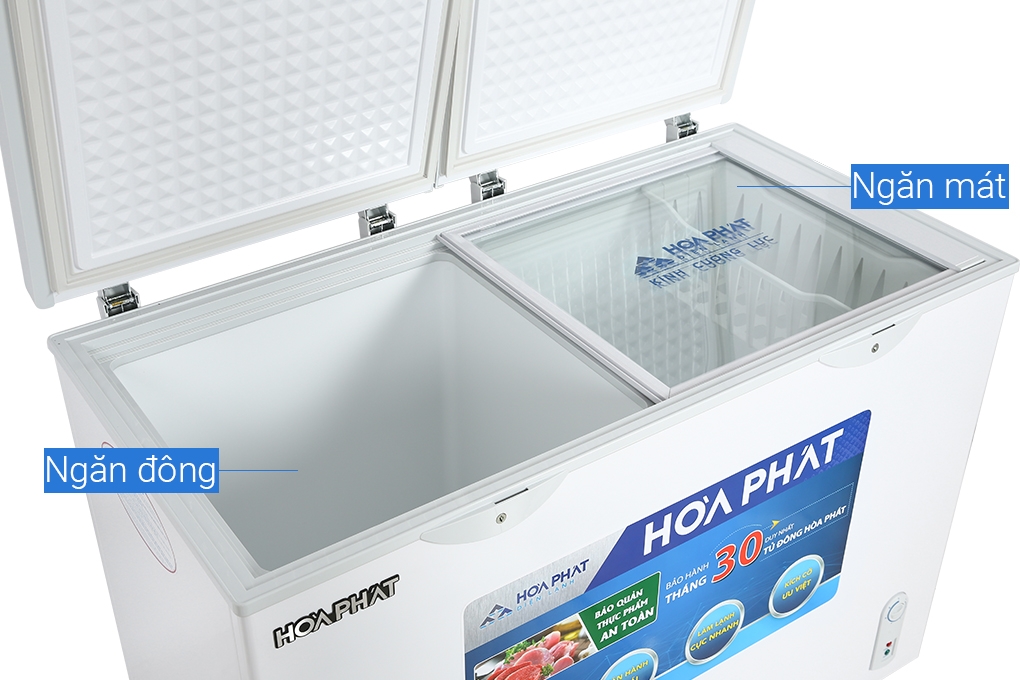 Tủ đông Hòa Phát inverter 300 lít 2 ngăn HCFI656S2Đ2 dàn đồng