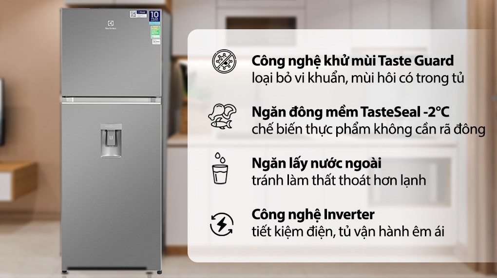 Tủ lạnh Electrolux Inverter 312 Lít ETB3440K-A