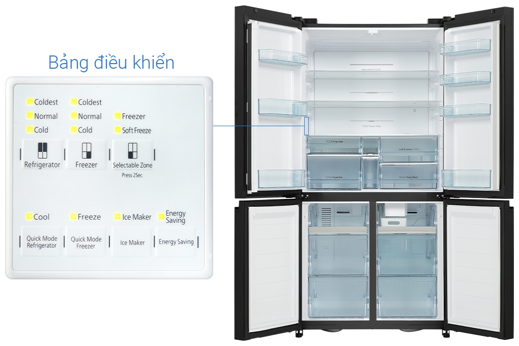 Tủ lạnh Hitachi Inverter 569 lít R-WB640PGV1 GCK