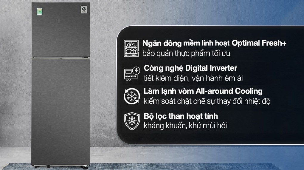 Tủ lạnh Samsung Inverter 305 lít RT31CG5424B1SV