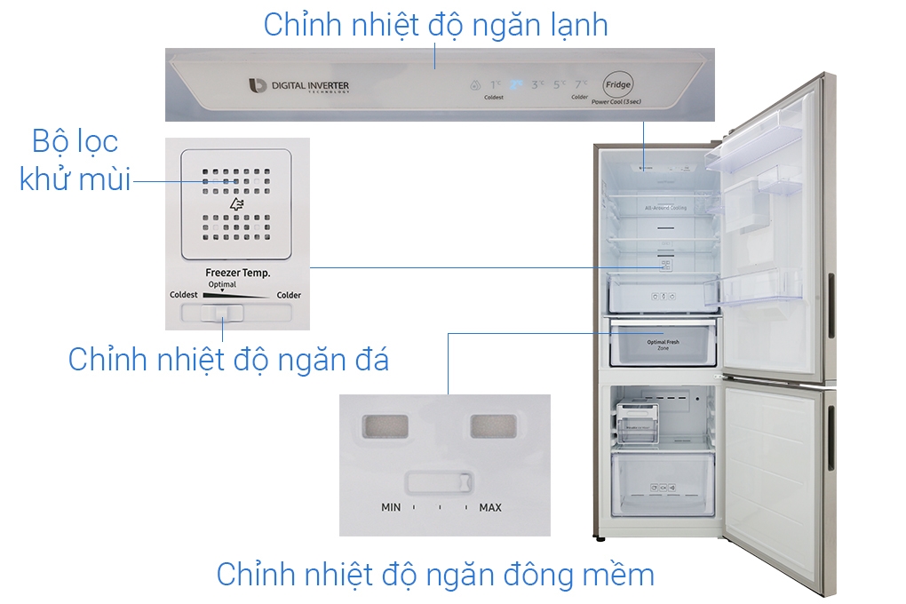 Tủ lạnh Samsung Inverter 307 lít RB30N4170S8/SV