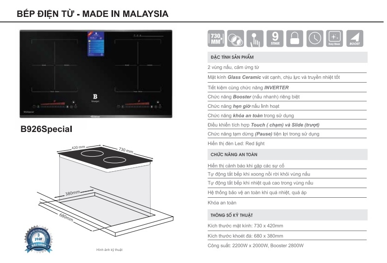BẾP TỪ BLUEGER B926SPECIAL