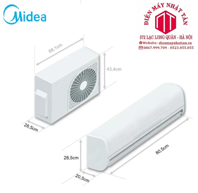 Điều hòa Midea 9000BTU 1 chiều MSAFG-10CRN8